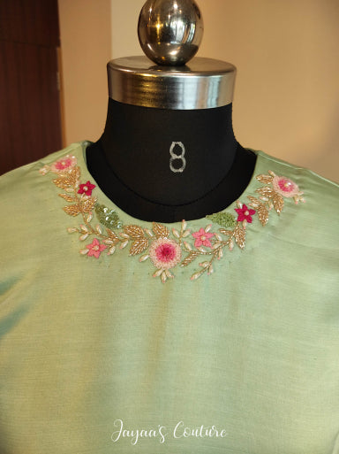 Pista Green Kurta with Plazo
