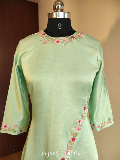 Pista Green Kurta with Plazo