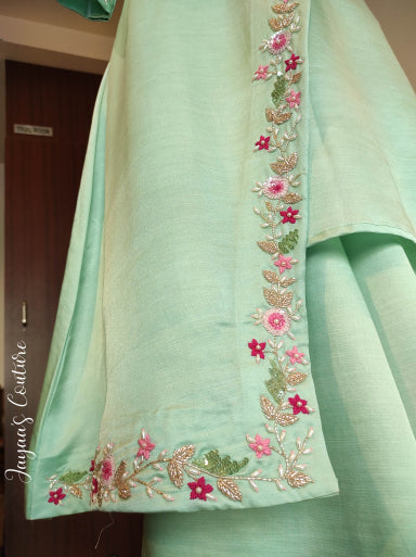 Pista Green Kurta with Plazo