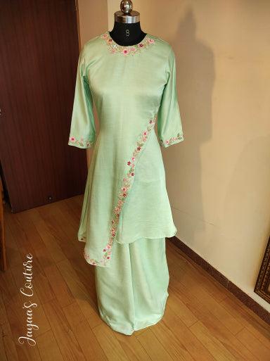 Pista Green Kurta with Plazo