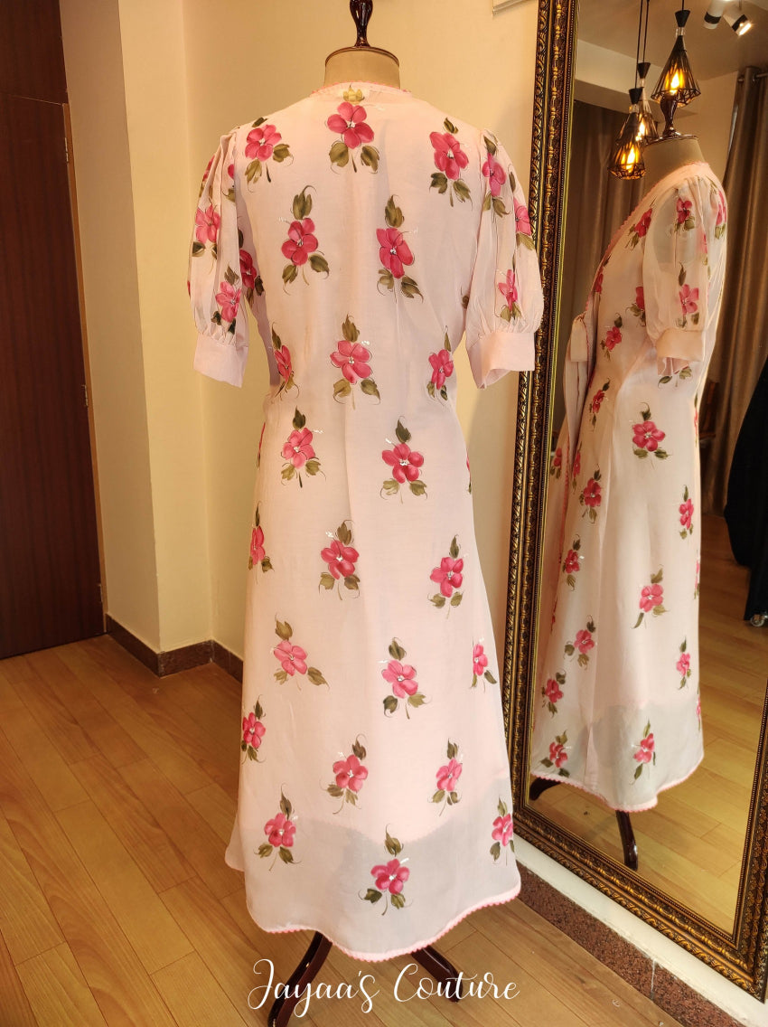 Dusty pink kurta pant with shrug
