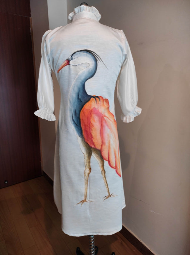 Off White Hand Painted Tunic