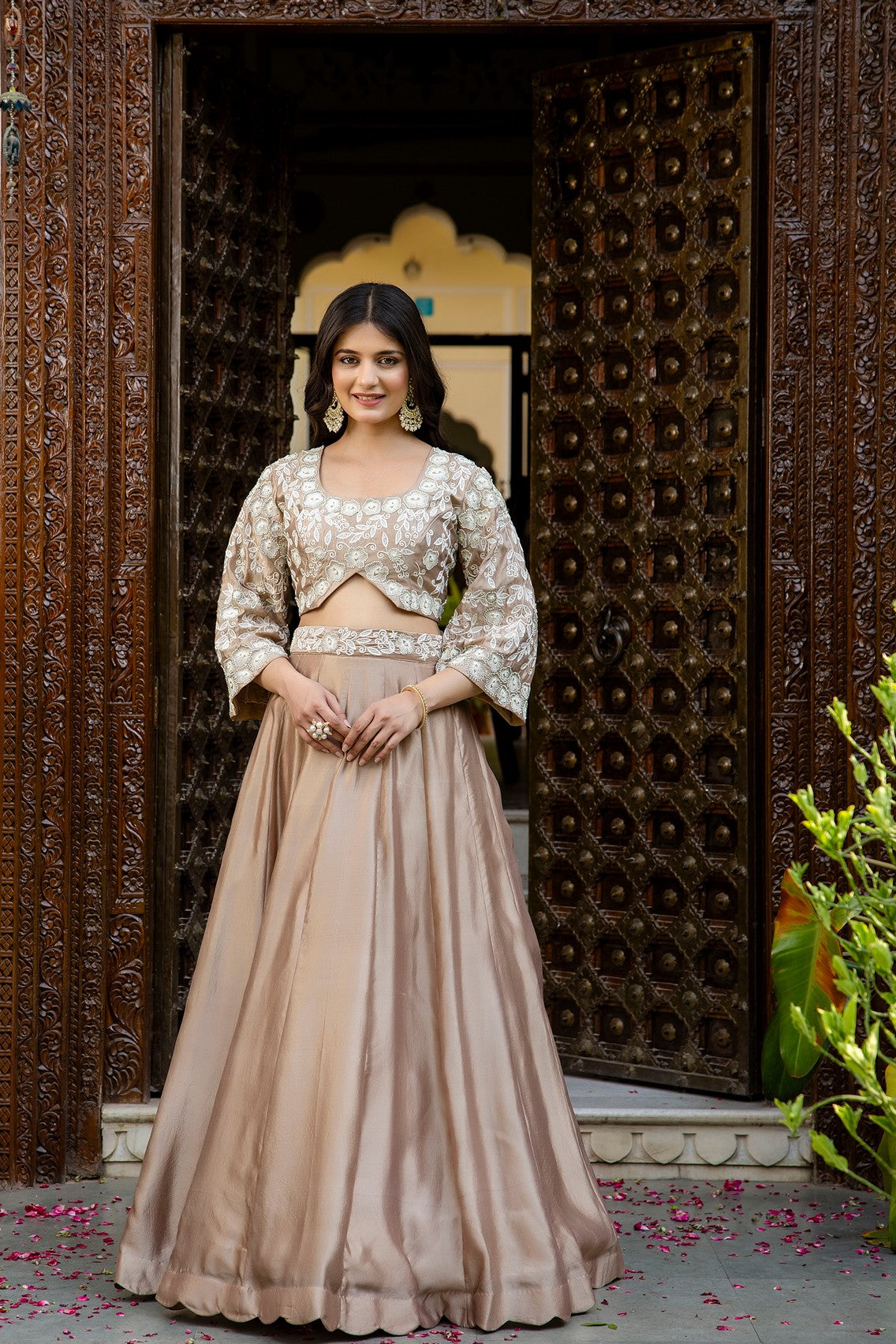 Chiku crop top lehnga set