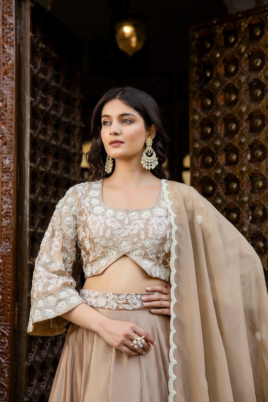 Chiku crop top lehnga set