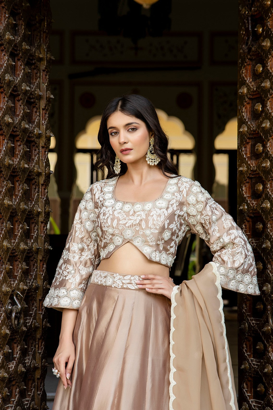 Chiku crop top lehnga set