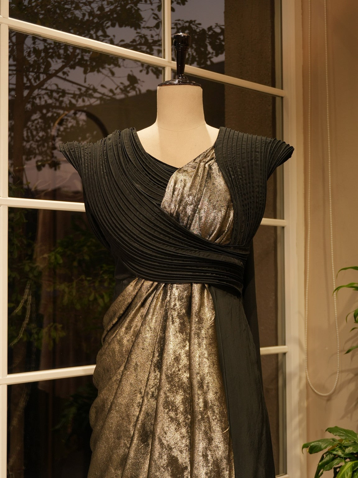 Black drape gown