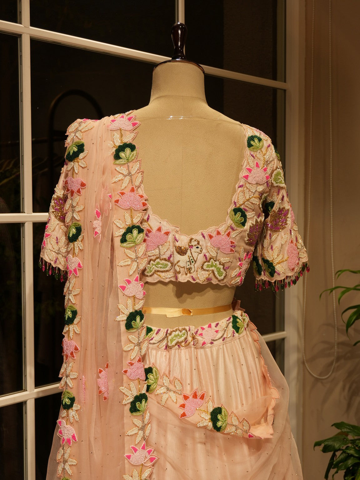 Blush pink embroidered lehenga set