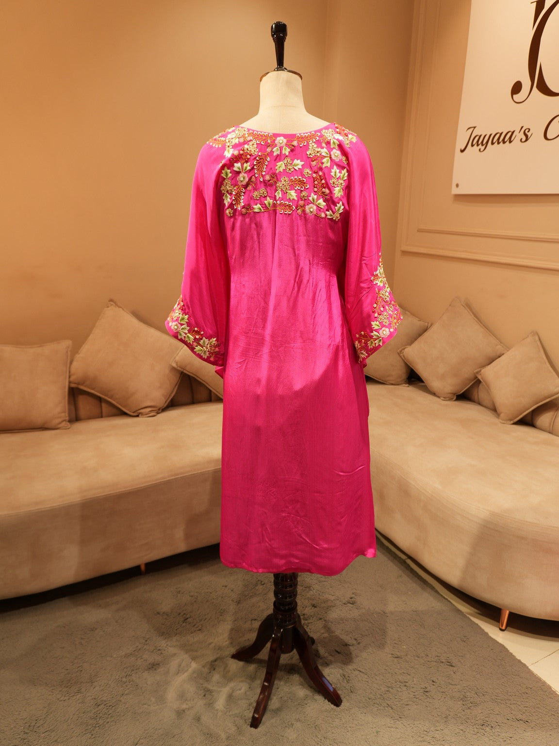 Fuschia pink kaftan with pants