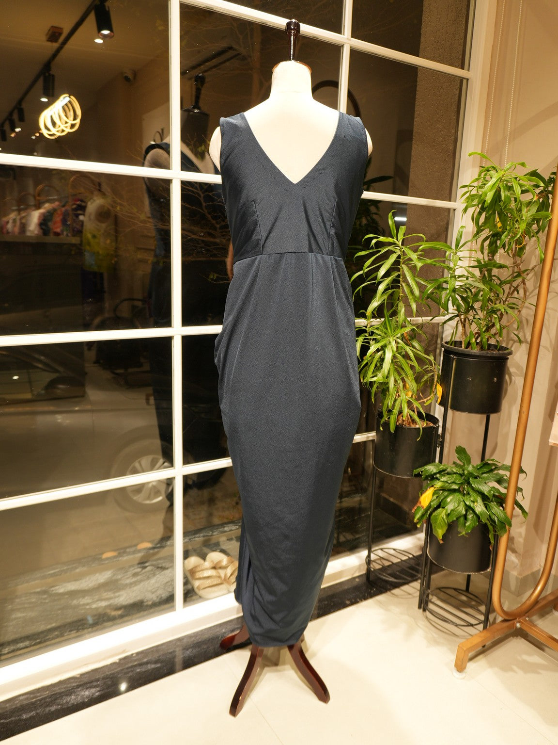 Mid night black gown