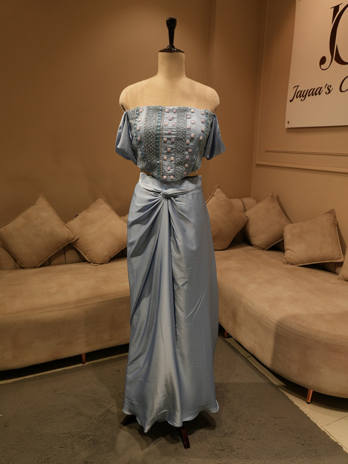 Ice blue corset