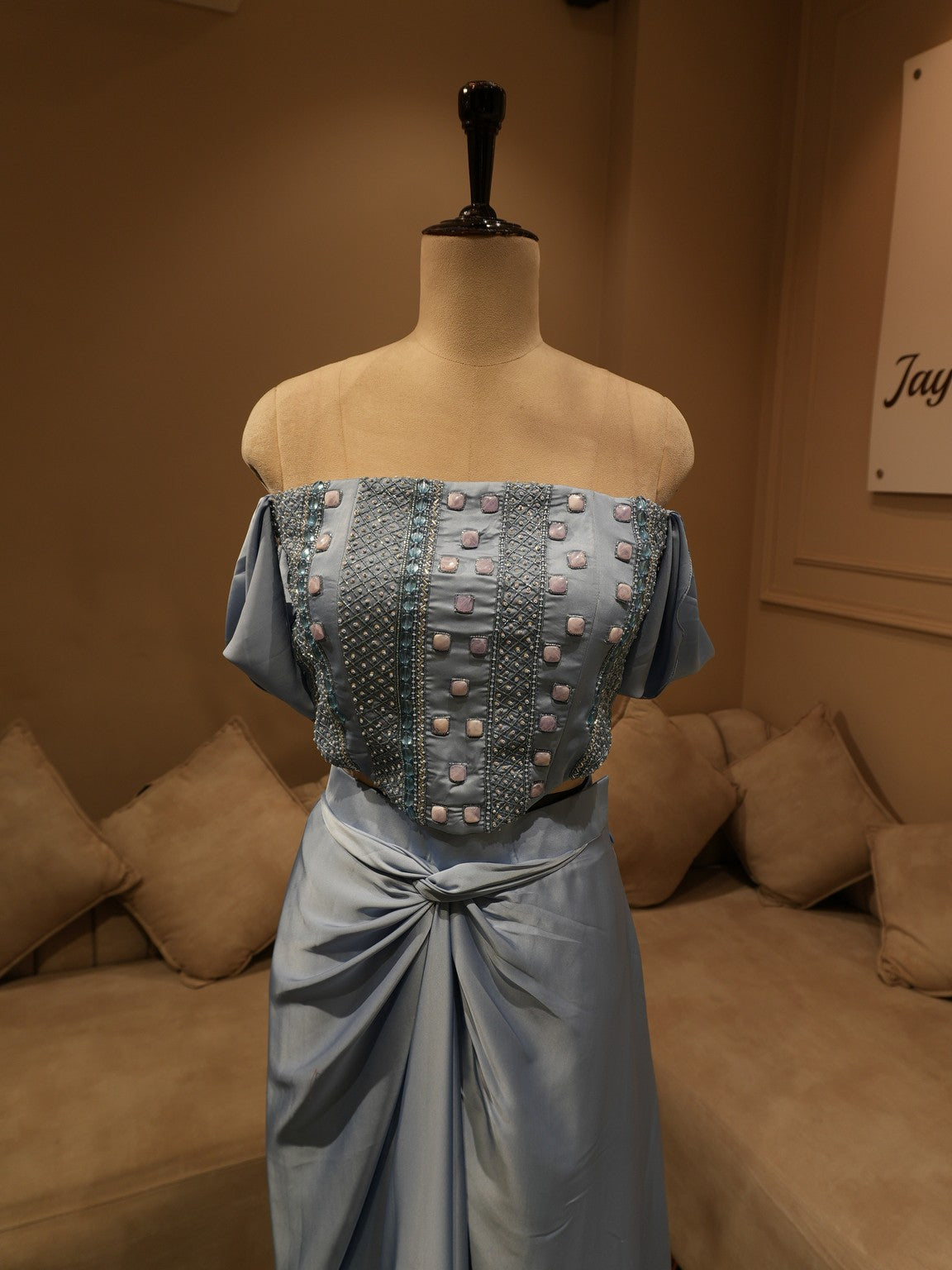 Ice blue corset