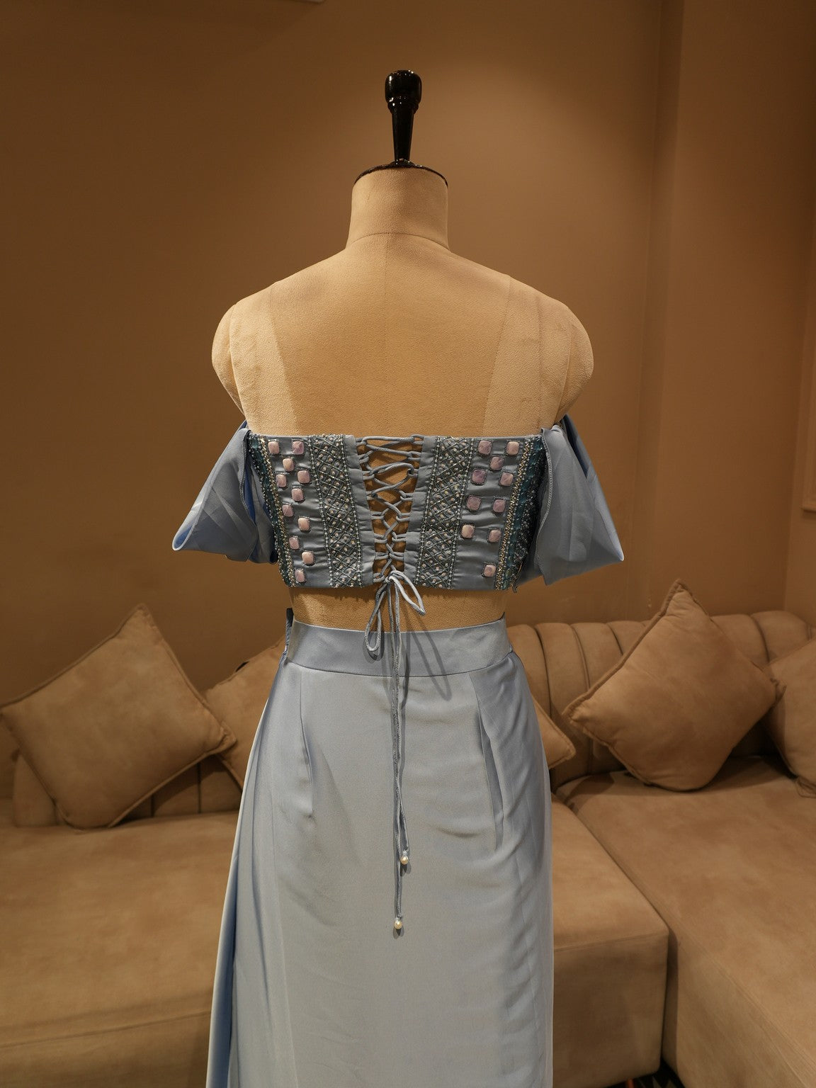 Ice blue corset