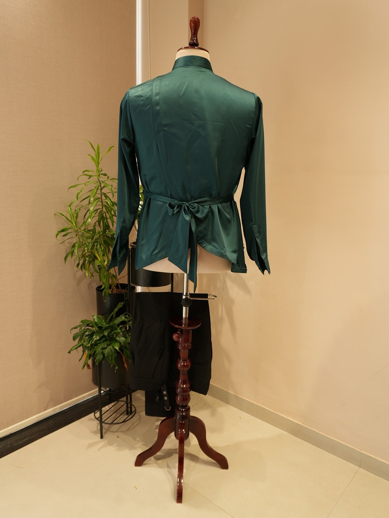 Bottle green mens cocktail dress