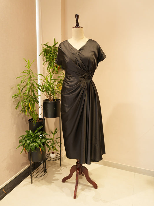 Black drape dress