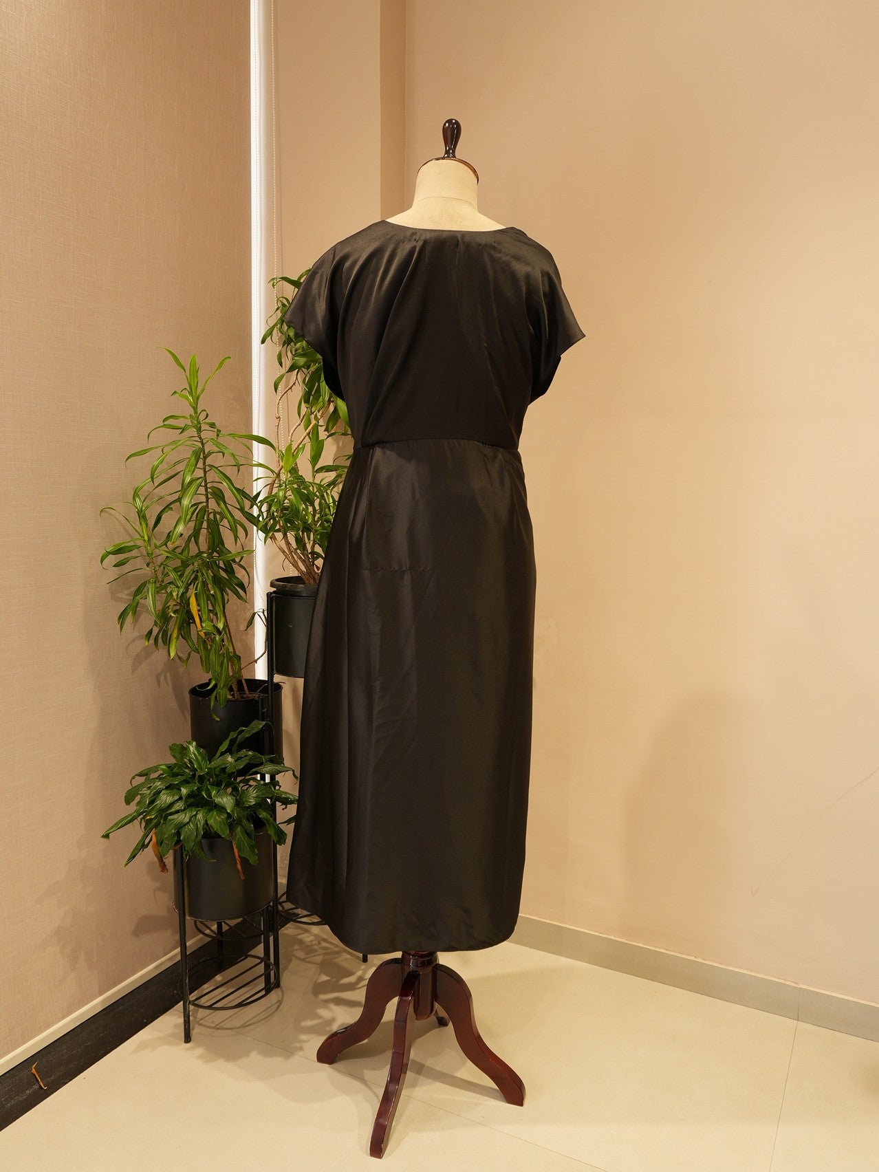 Black drape dress