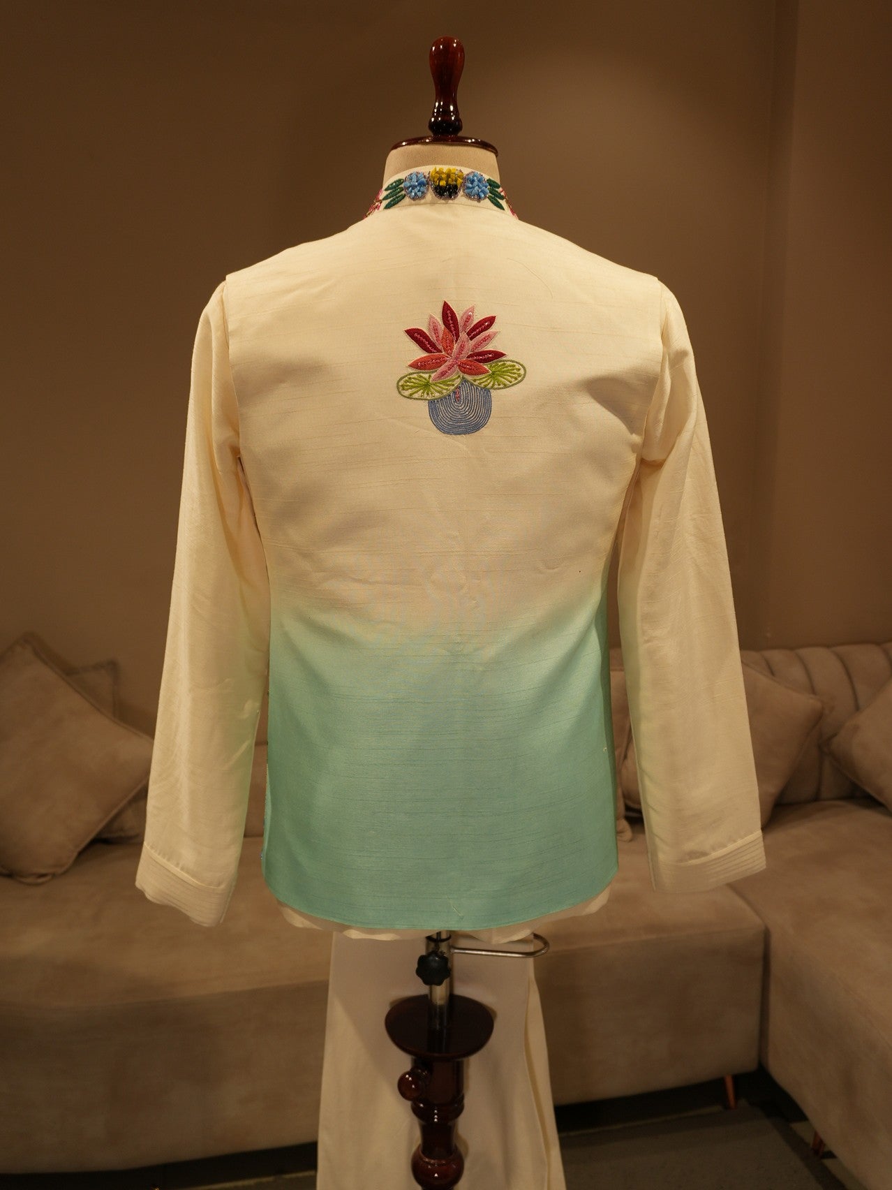 Off white mens handpainted indo western