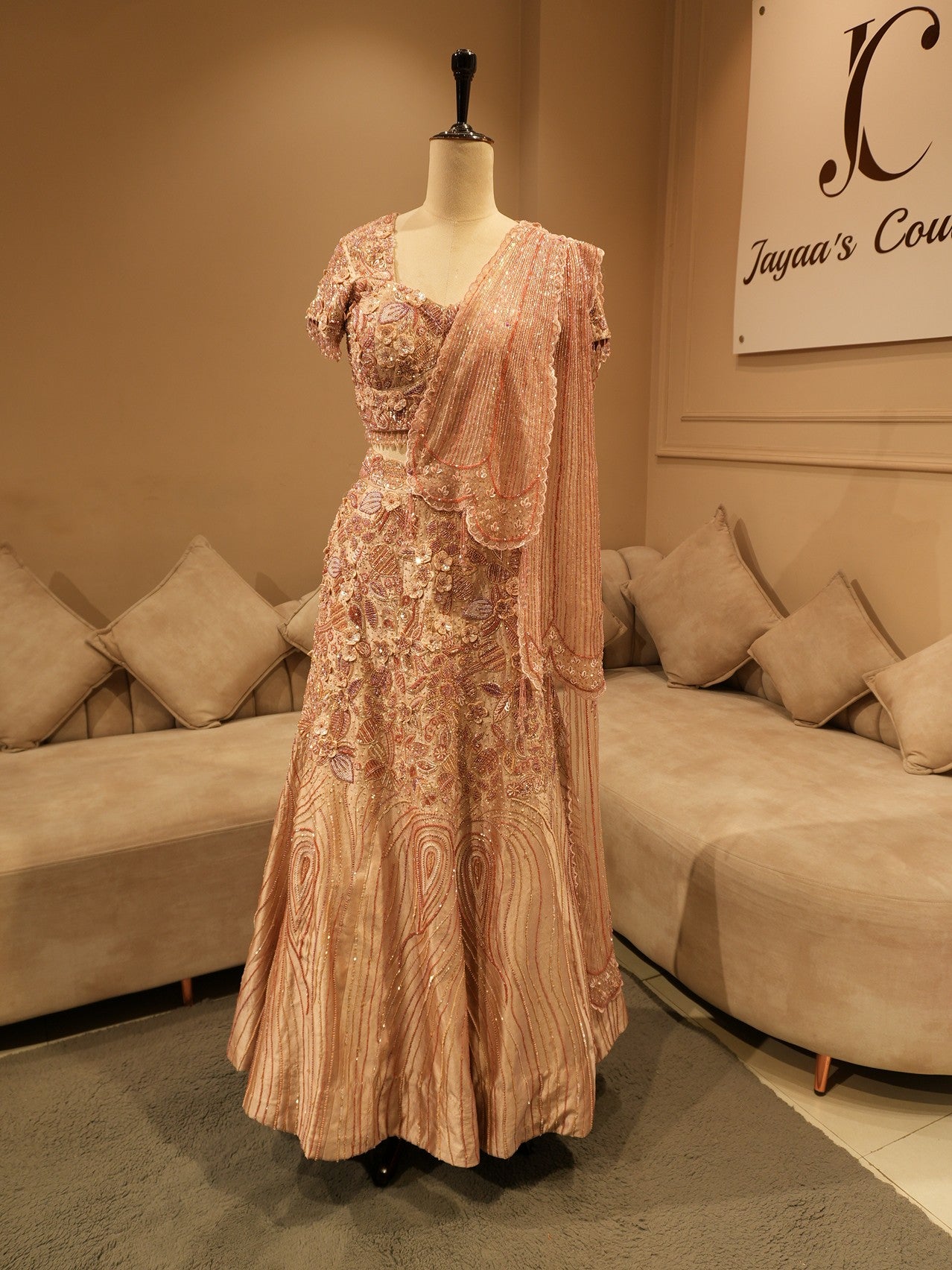 Champagane gold embroidered lehenga set