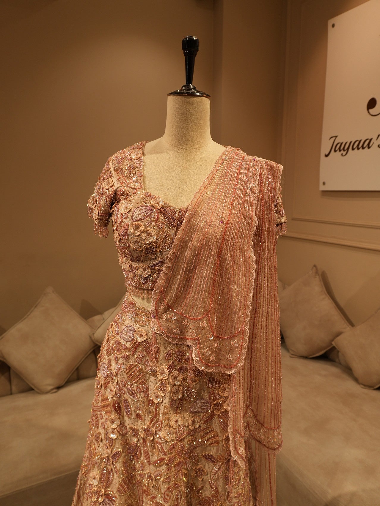 Champagane gold embroidered lehenga set