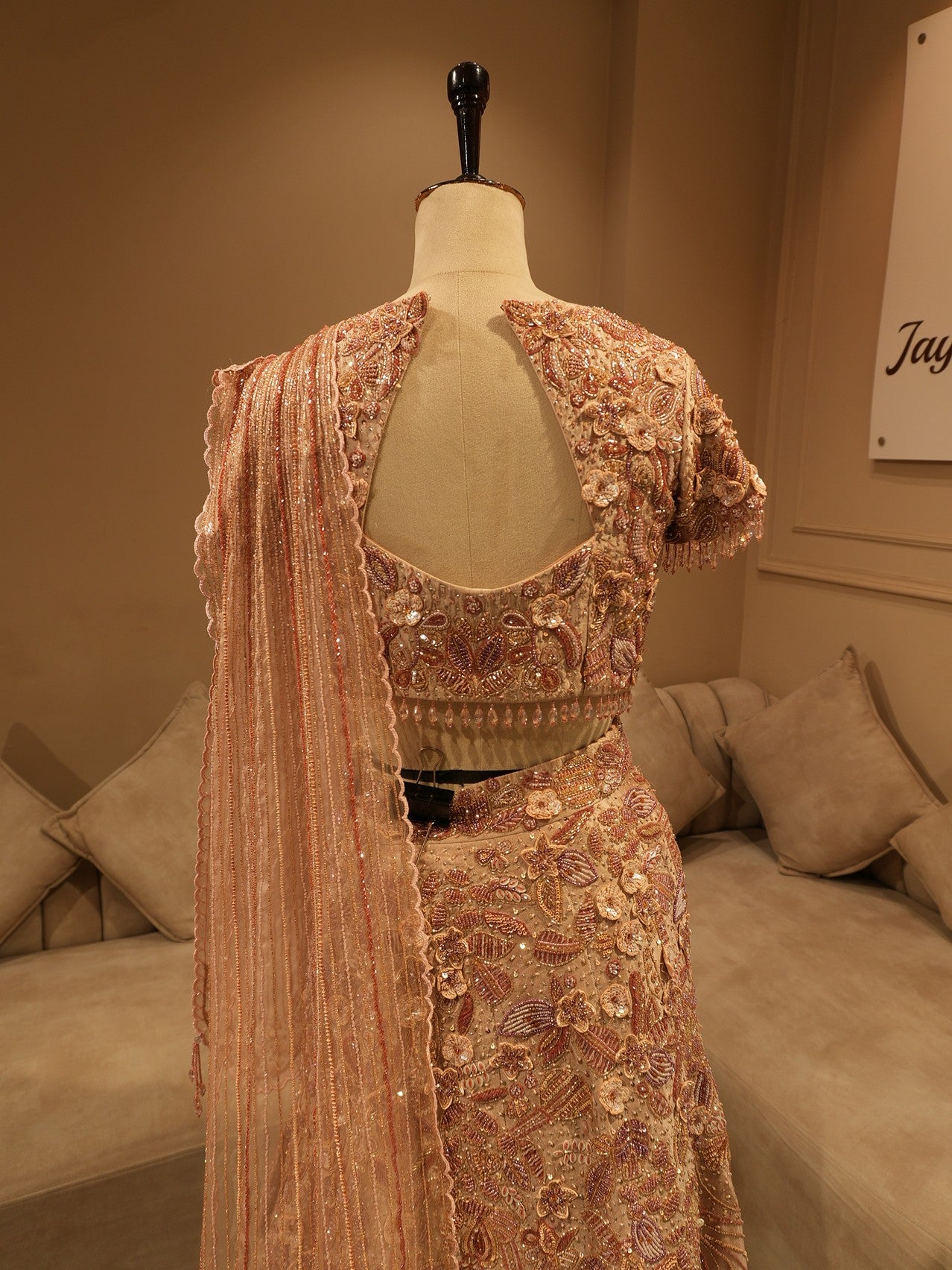 Champagane gold embroidered lehenga set