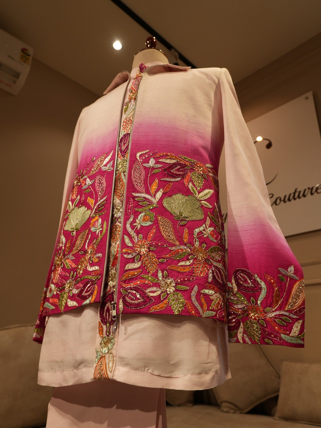 Pink shaded mens indo western