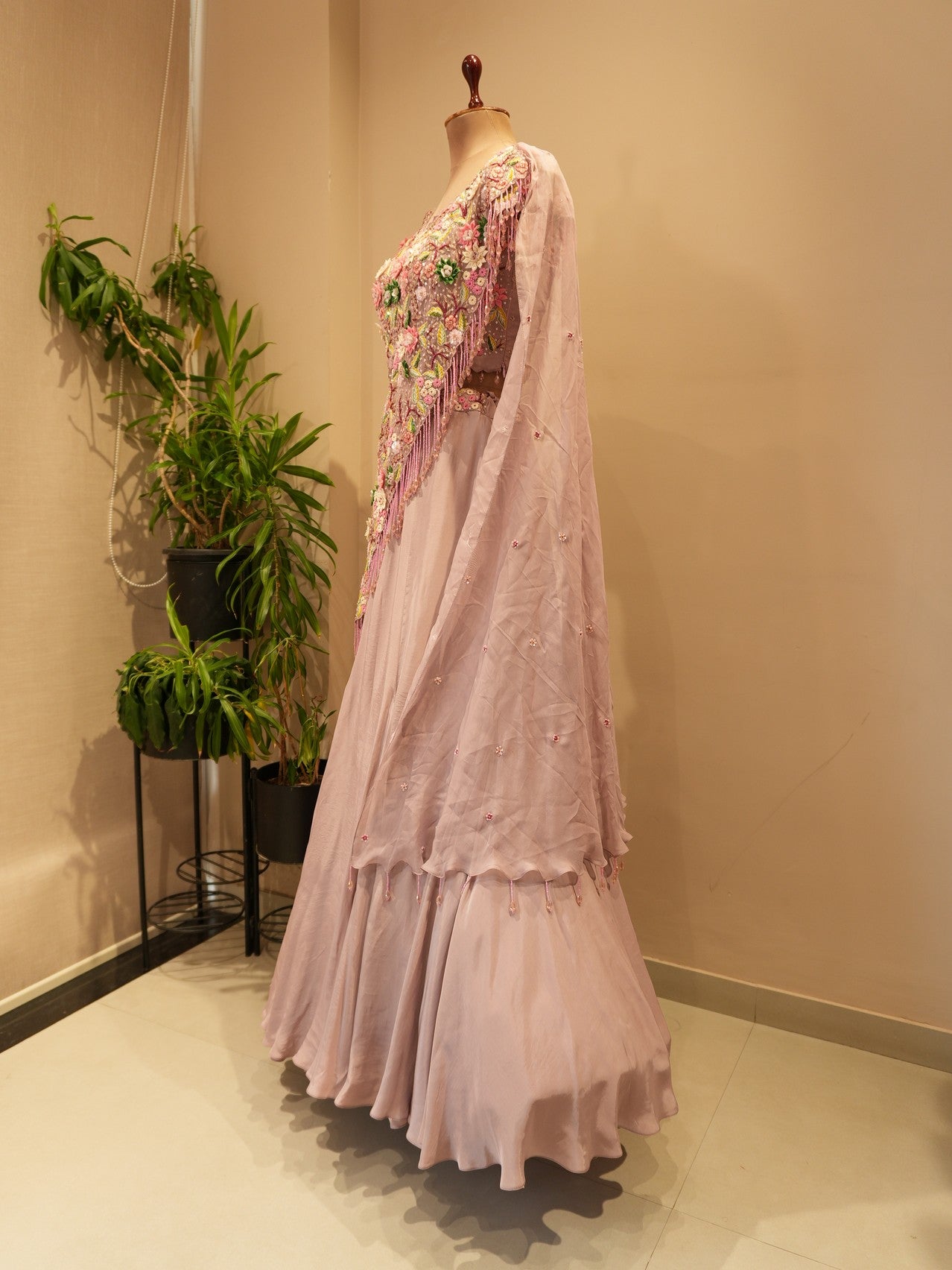 Lavander embroidered lehenga set