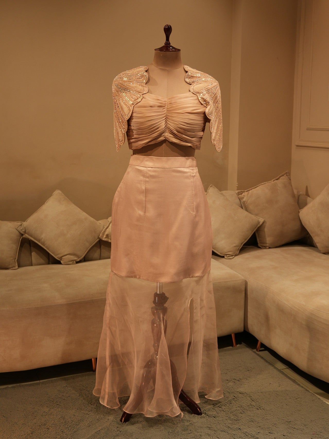 Champaign gold cocktail dress