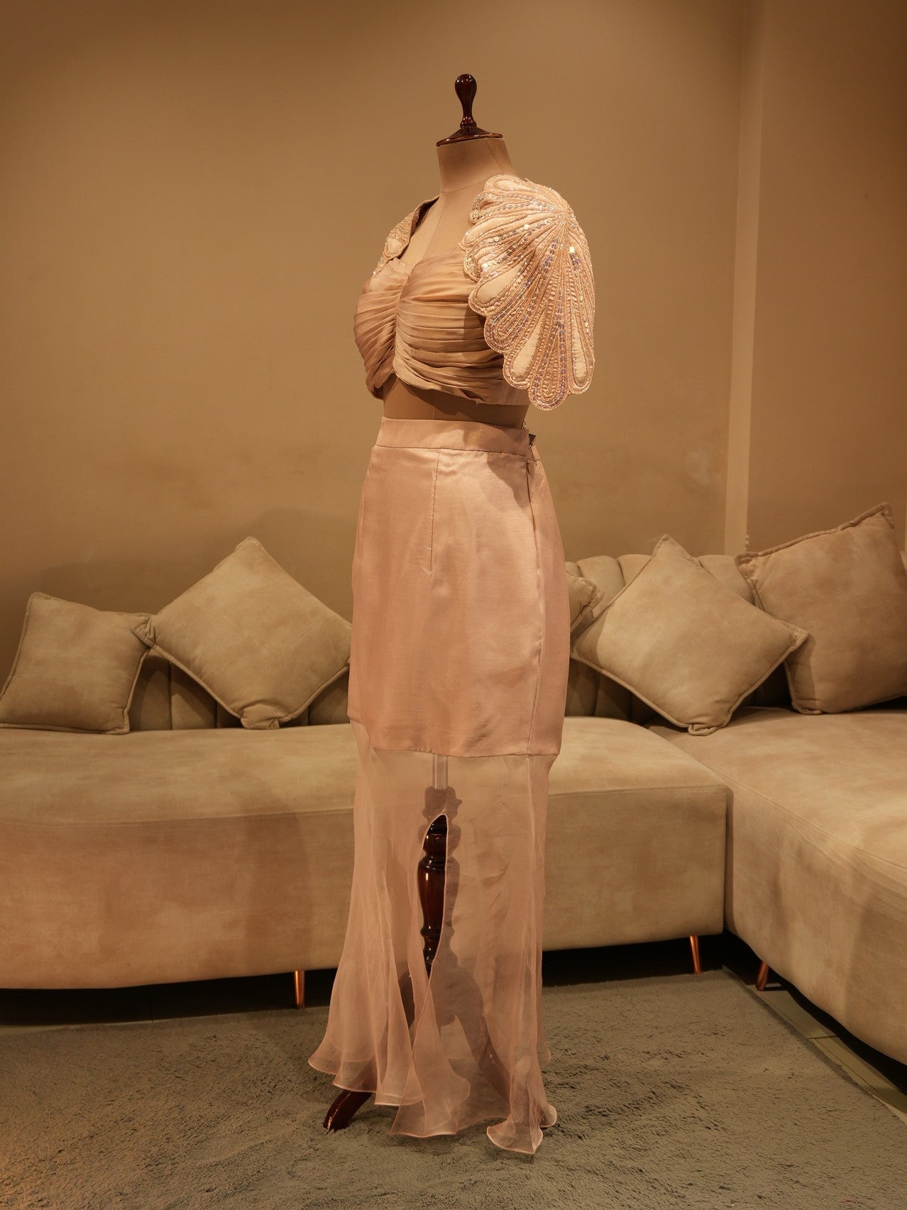 Champaign gold cocktail dress