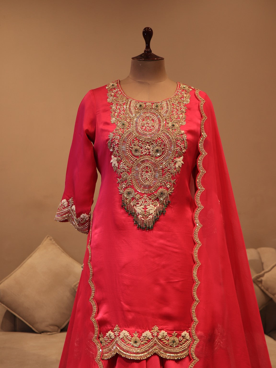 Rani emroidered kurta skirt dupatta