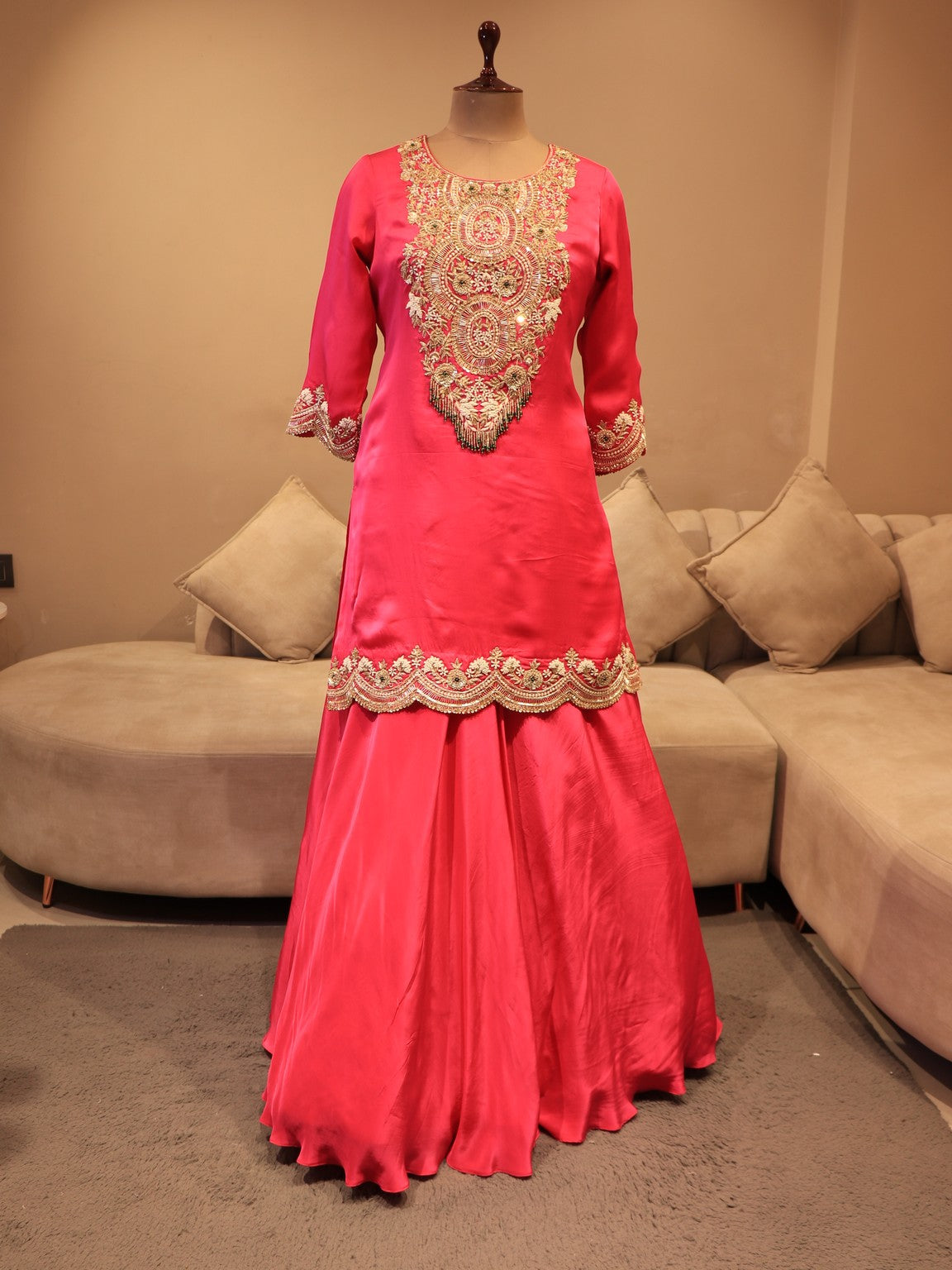 Rani emroidered kurta skirt dupatta