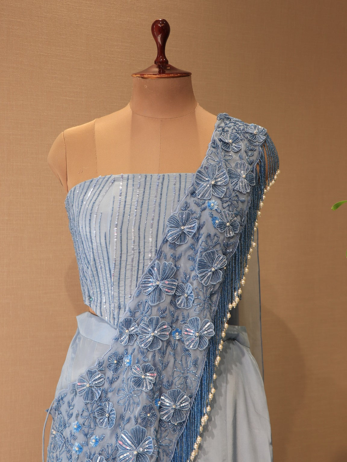 Powder blue corset dress