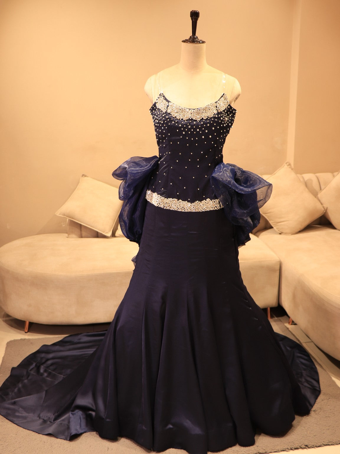 Navy blue gala dress