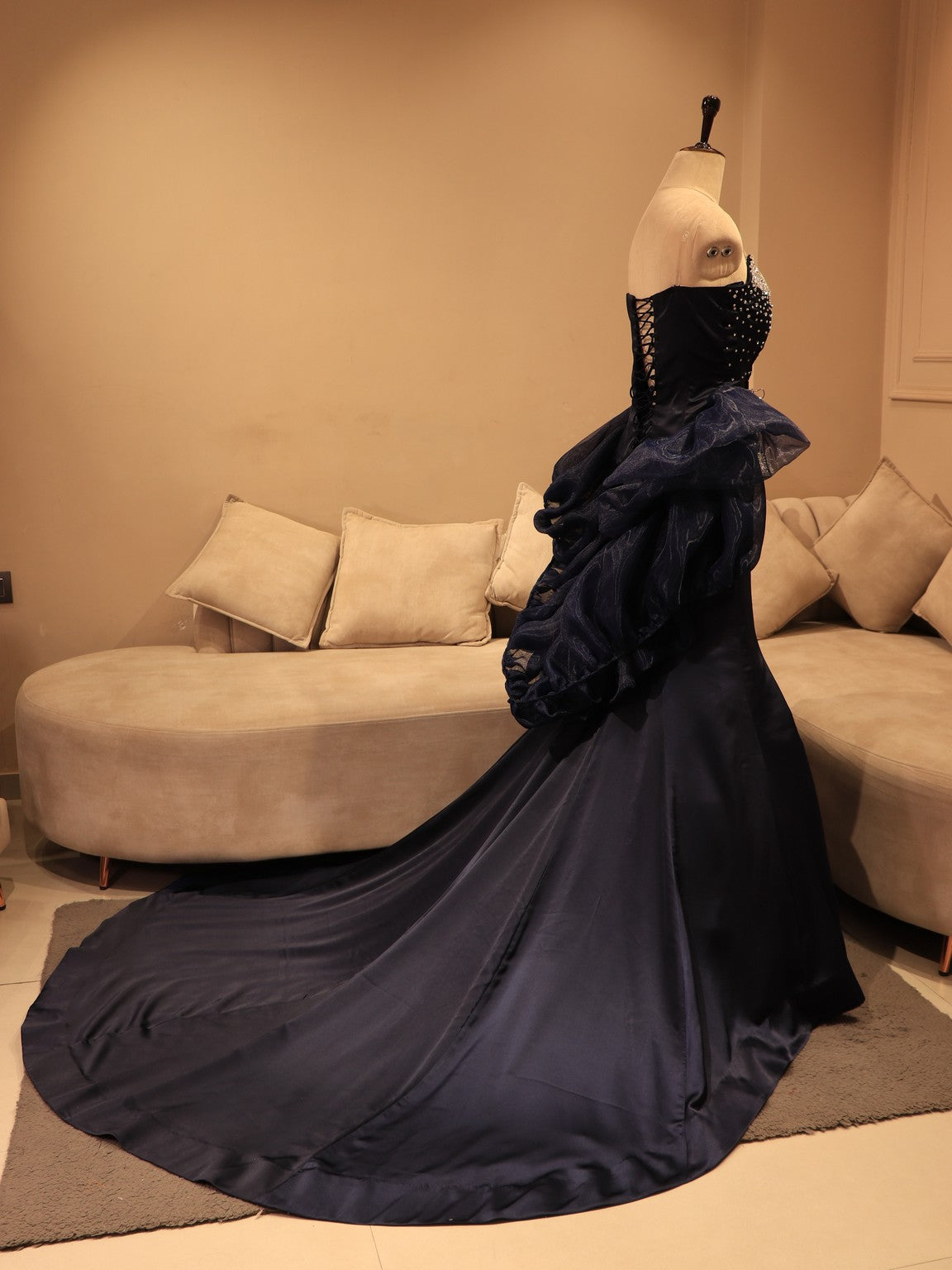 Navy blue gala dress