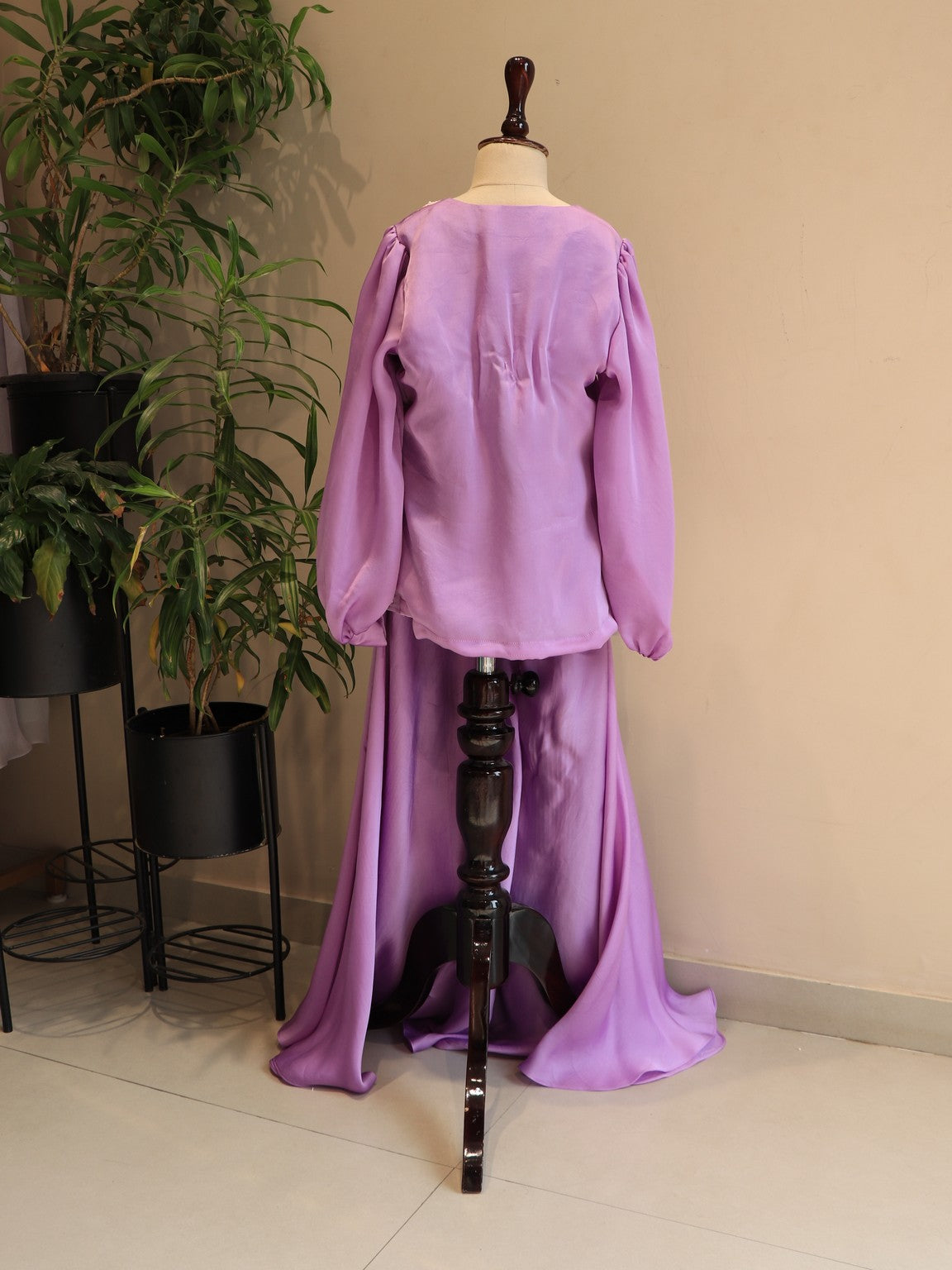 lavander top plazo for kids