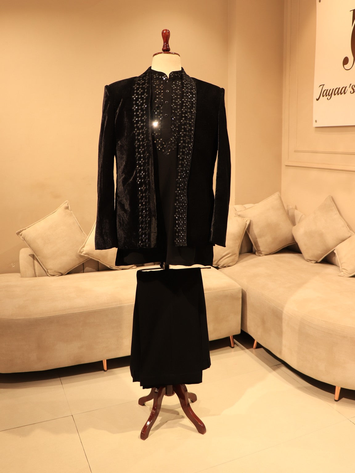 Black Mirrow work mens indo western