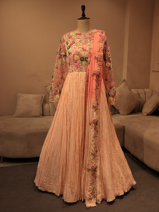 peach crush gown