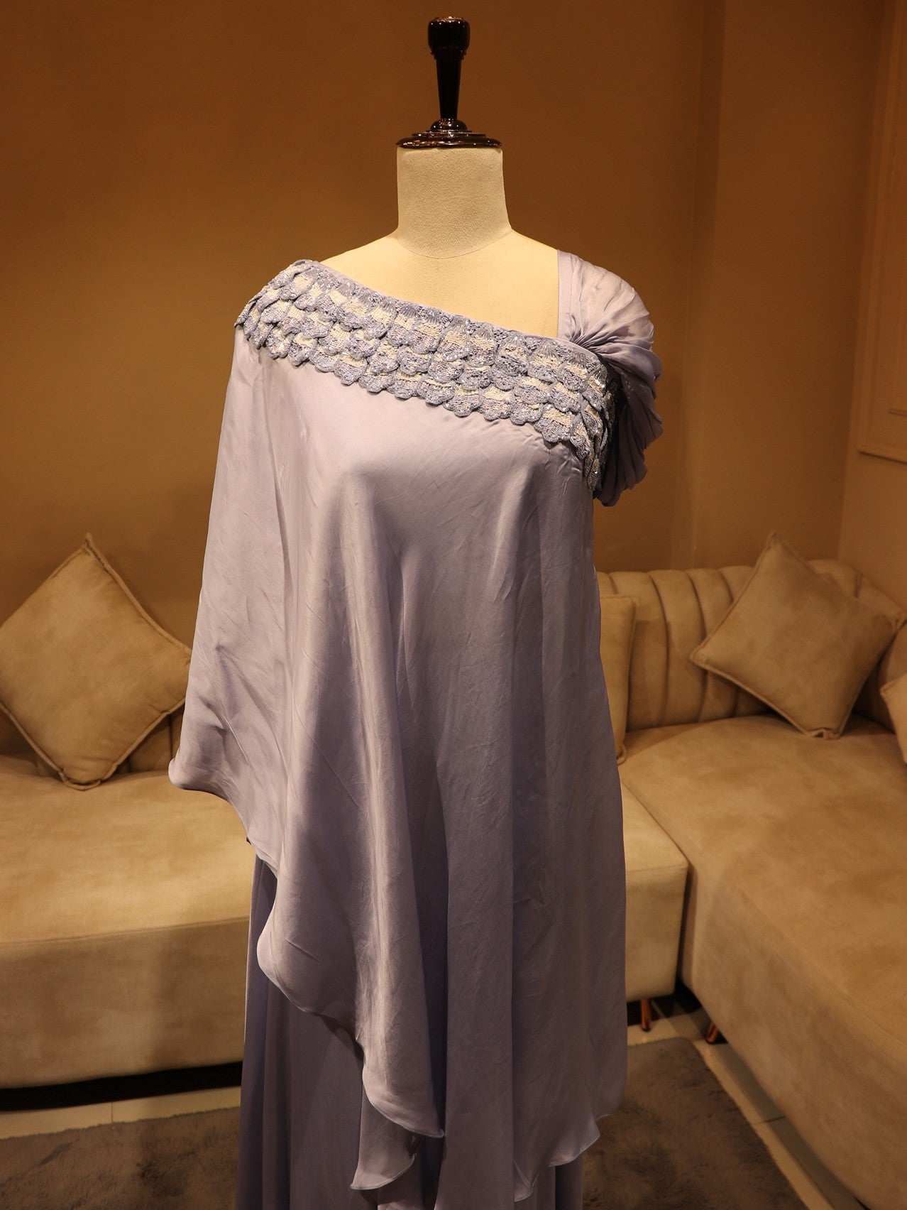 Powder blue top with plazo