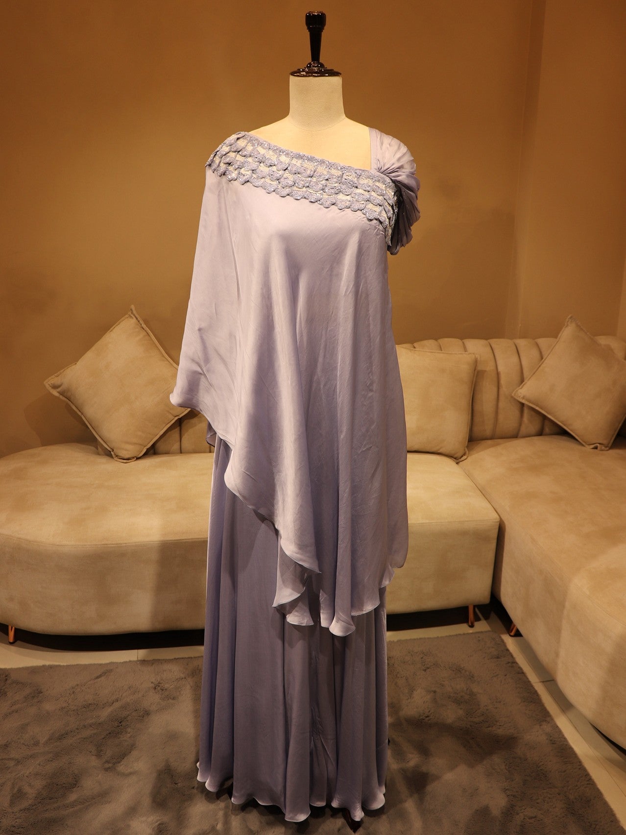 Powder blue top with plazo