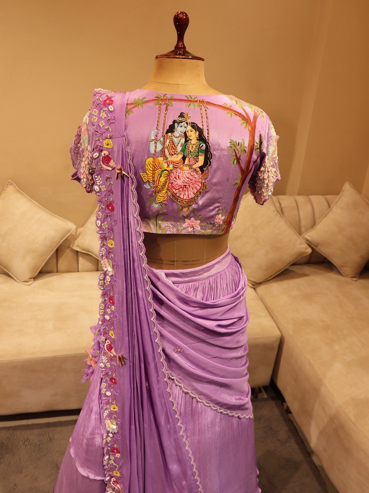 Lavender swan lehenga set