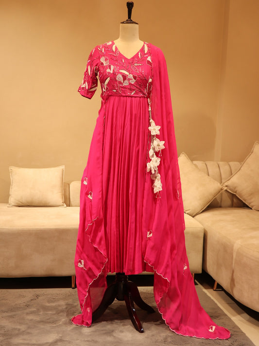 Rani gown with dupatta