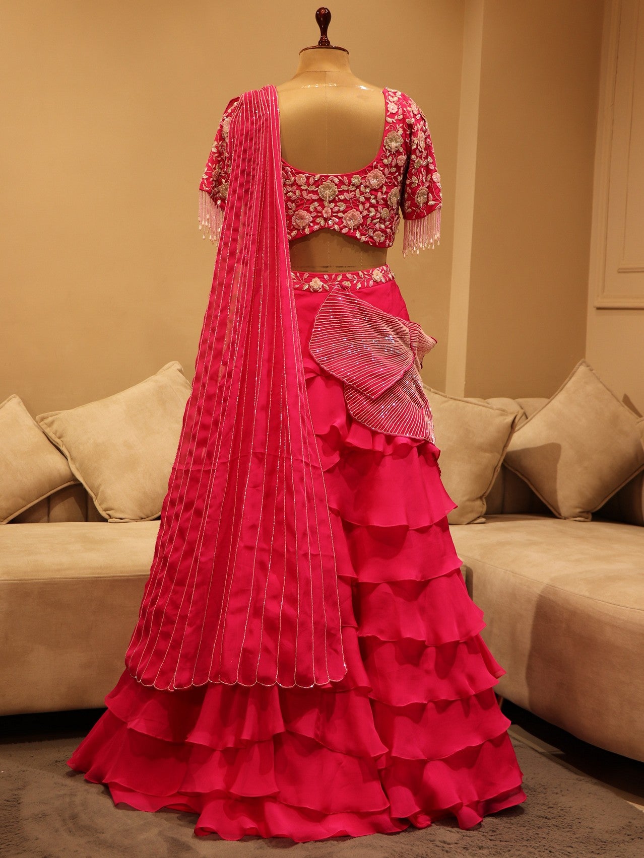 Hot pink lehenga set