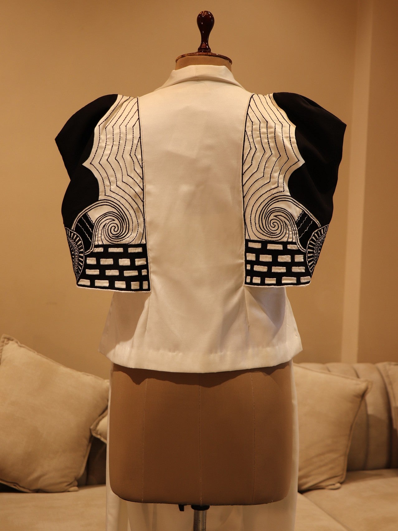White embroidered Co -ord set