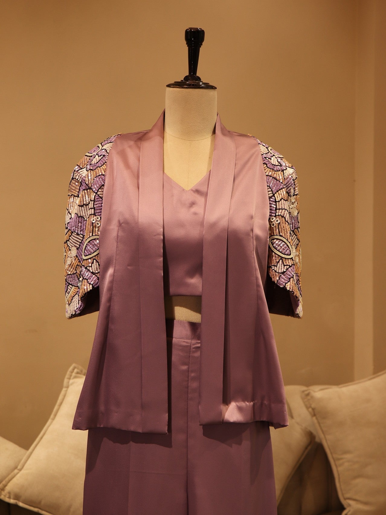 mauve cape co-ord set