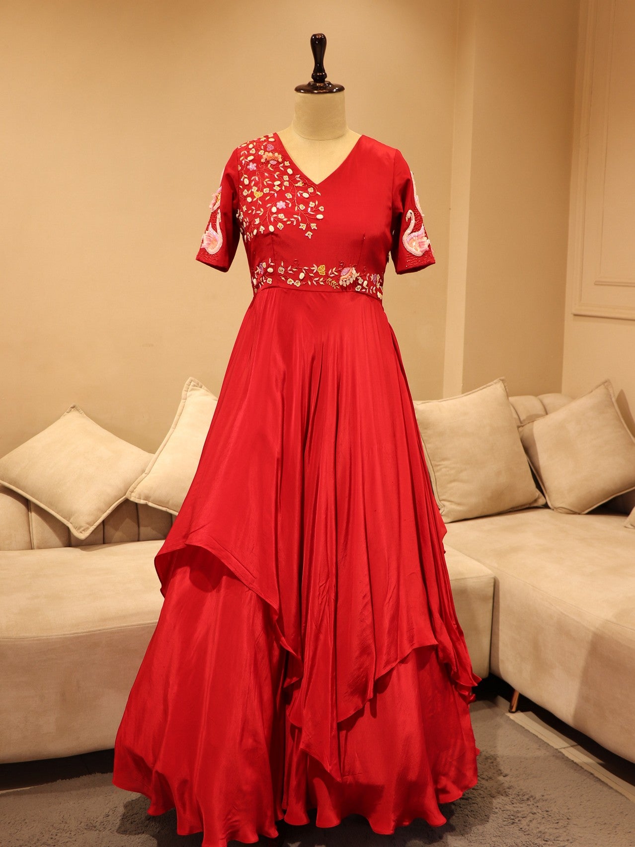 red swan gown