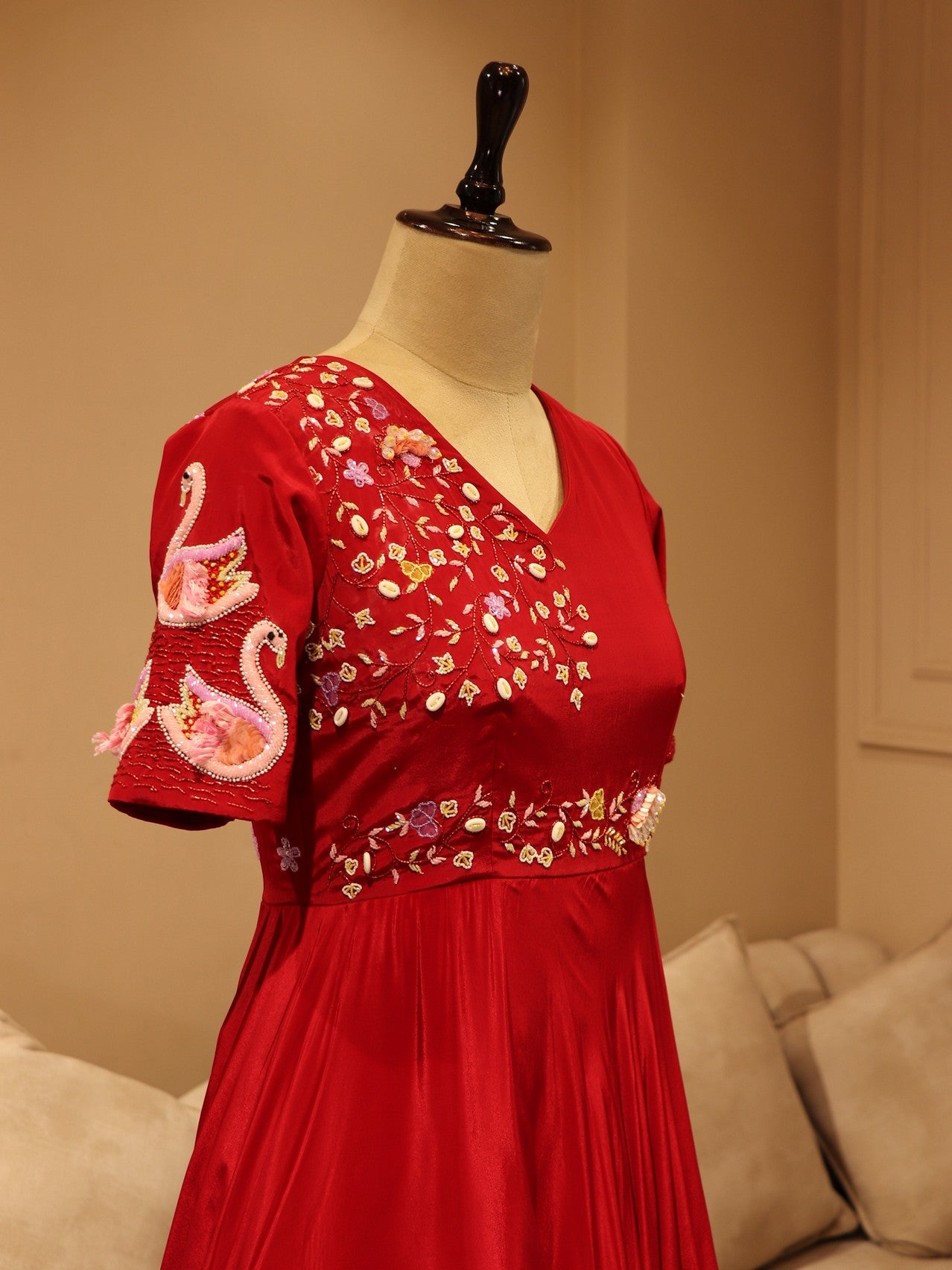 red swan gown