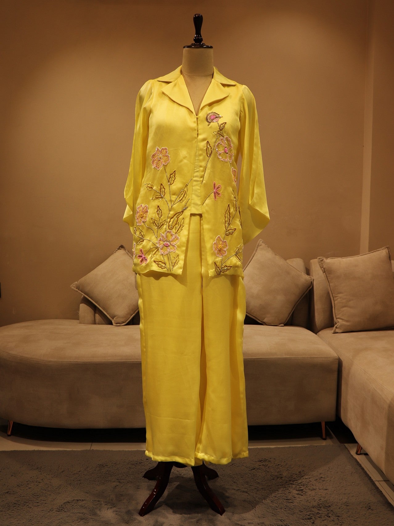 Yellow blazer co-ord set