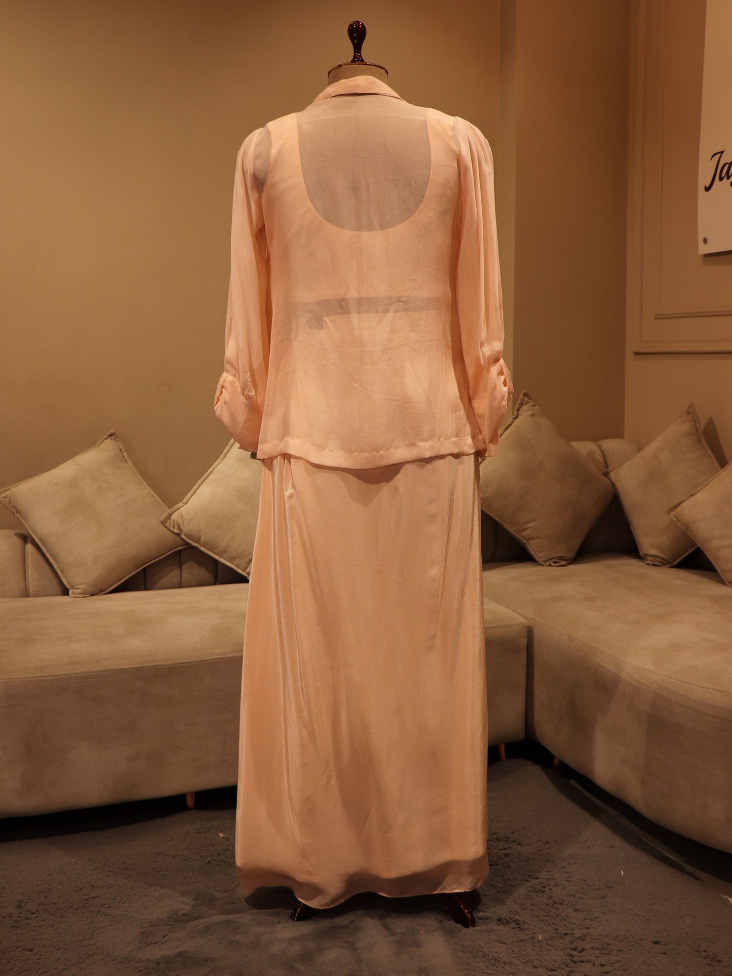 Peach hand painted co-ord set