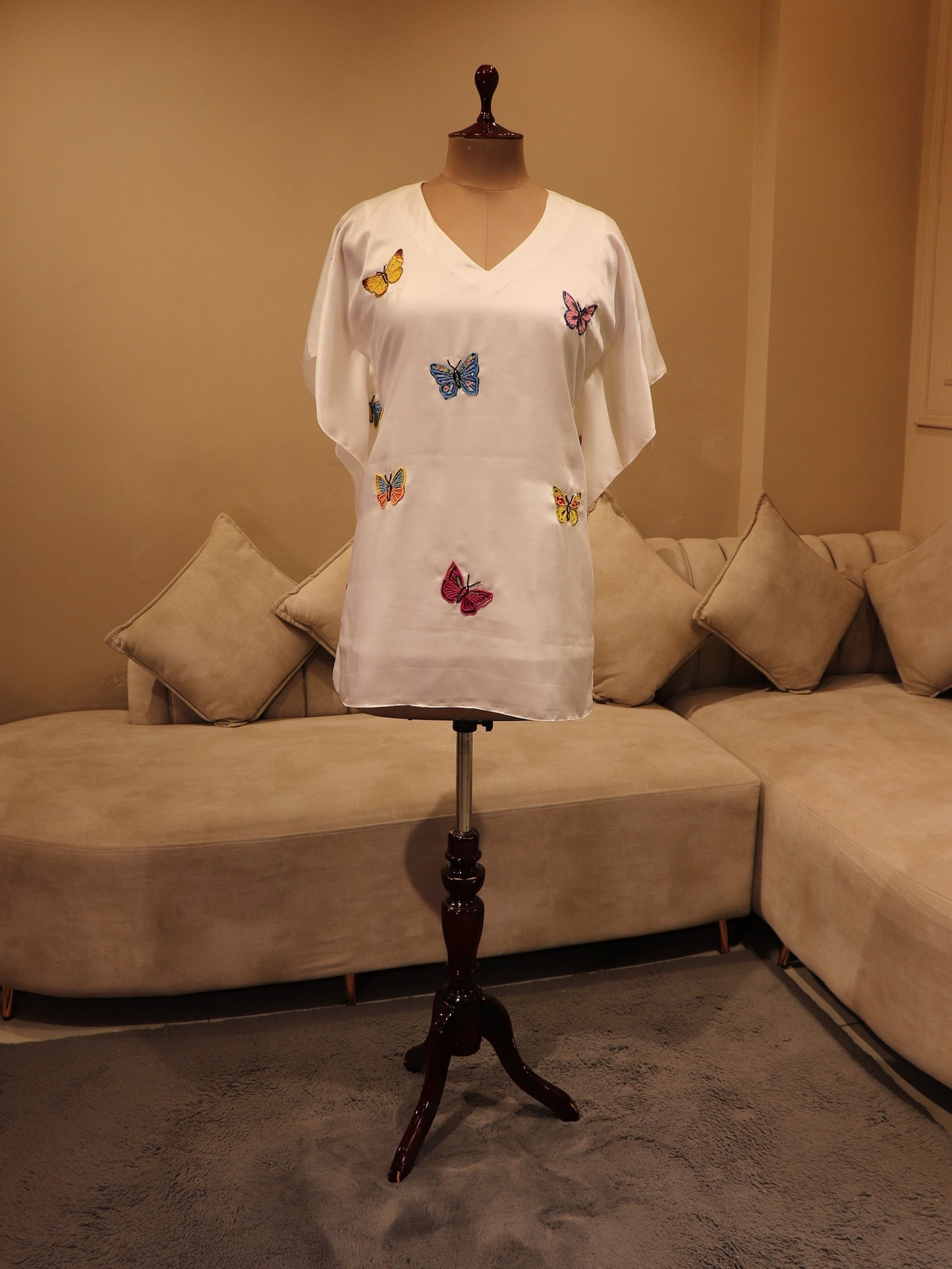 white butterfly co-ord set