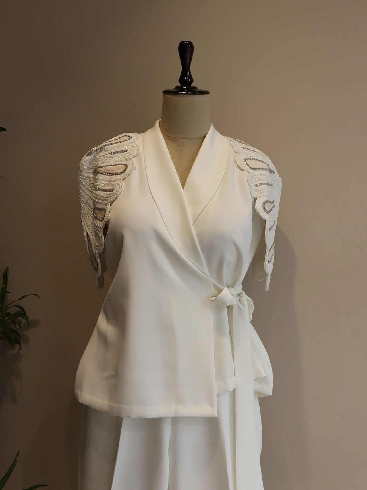 White blazer co-ord set