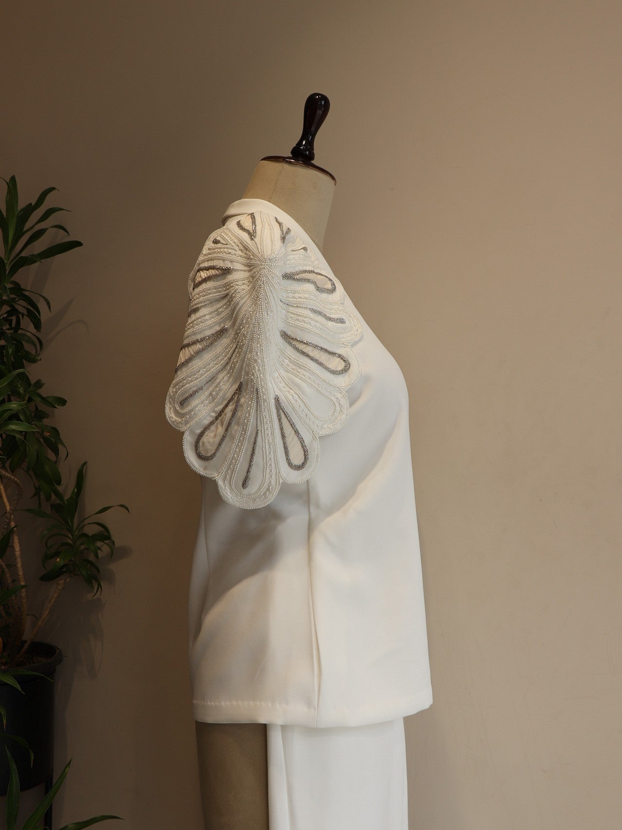 White blazer co-ord set