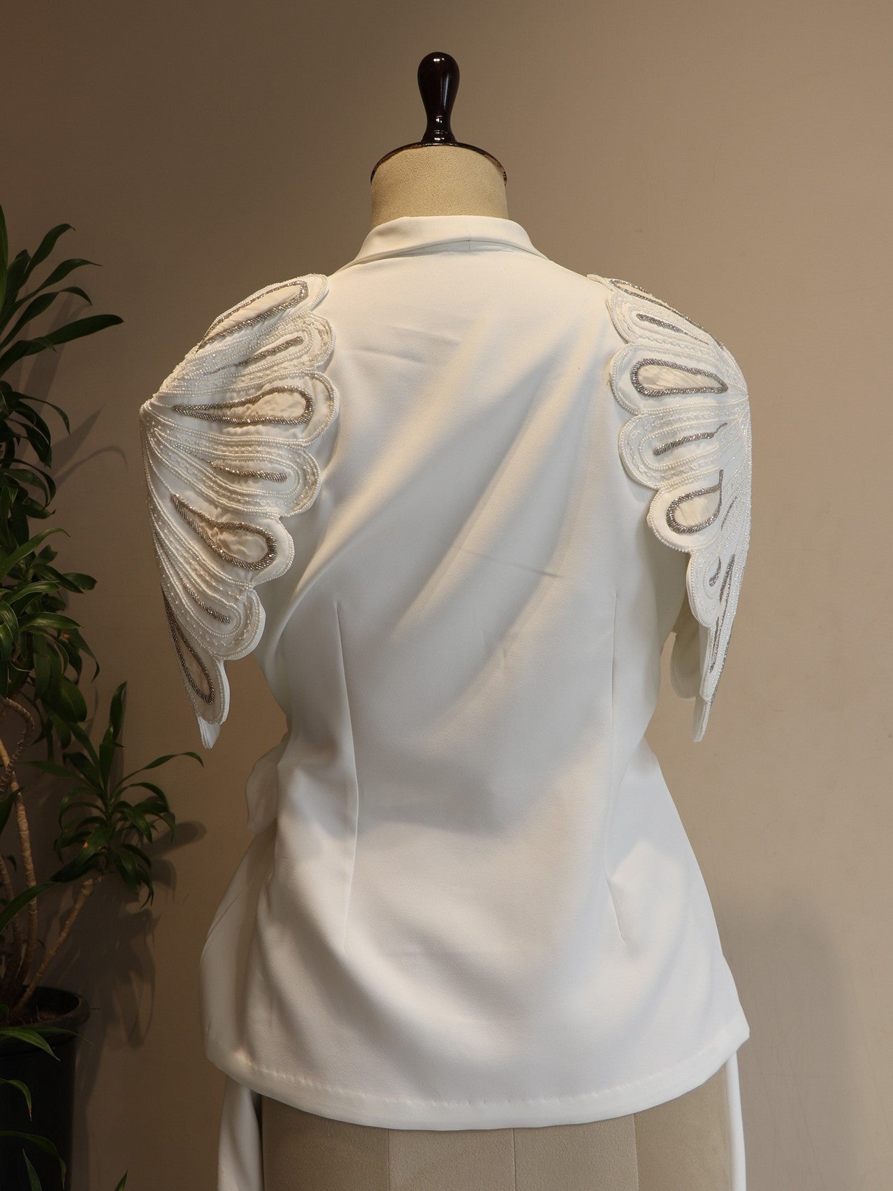 White blazer co-ord set